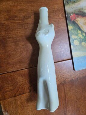 vintage cat figurine bottle Riesling Germany 13 tall